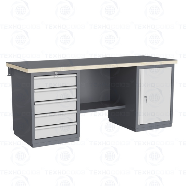 GRAND 205.57.4 Верстак металлический (двухтумбовый)